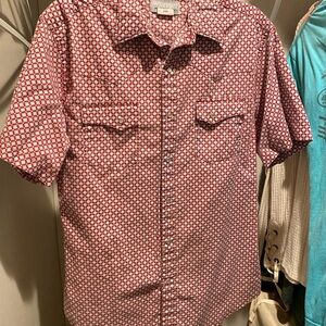 Wrangler Men's Red Patterned Shirt